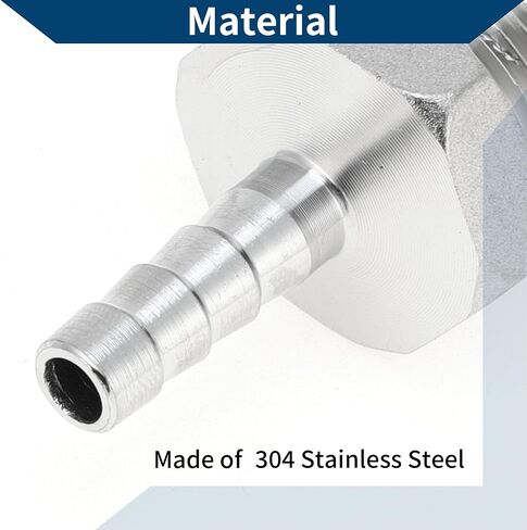 304 Stainless Steel Hose Barb Fittings 5/16" OD 3/4" BSPT Male Thread Straight Barb Connector for Air Water Oil Gas Fuel 1 Set Silver Tone in Saudi Arabia