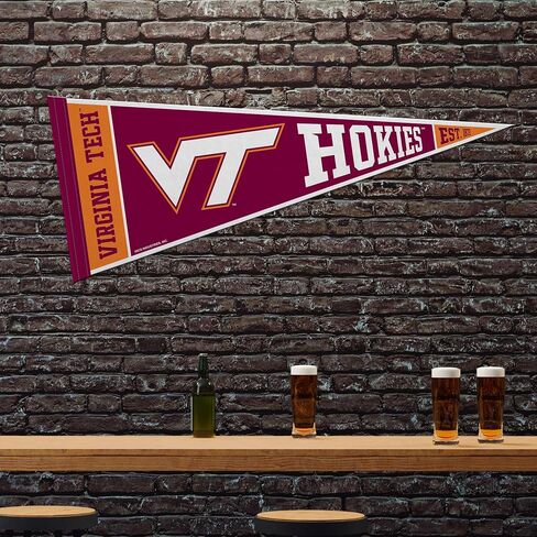 Rico Industries NCAA Virginia Tech Hokies Rally 12" x 30" Felt Wall Décor Pennant - Great for Home/Bed Room/Man Cave Décor in Saudi Arabia