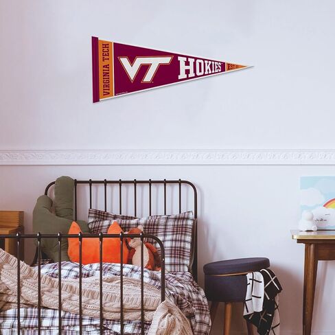 Rico Industries NCAA Virginia Tech Hokies Rally 12" x 30" Felt Wall Décor Pennant - Great for Home/Bed Room/Man Cave Décor in Saudi Arabia