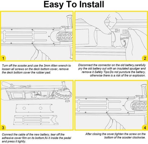 21.6V 2500mAh Scooter Li-ion Battery بديل لـ Smoosat Electric Kids Scooter E9 / E9 Pro / E9 Apex 54WH (حزمة واحدة) in Kuwait