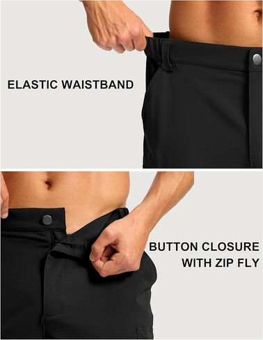 Pudolla Men's Hiking Cargo Shorts 7" Lightweight Quick Dry Casual Work Shorts for Men Summer Travel Golf with 5 Pockets in Kuwait