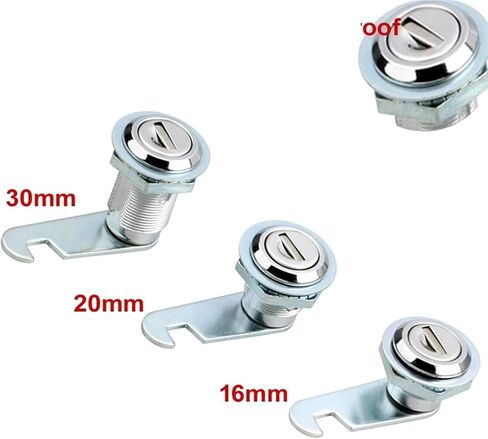 Cam Lock with 16 20 30mm for Outdoor Mailbox File Cabinet Tool Box Locker Furniture Hardware MX06 G 1Pcs(Key Aliked 30mm) in Saudi Arabia