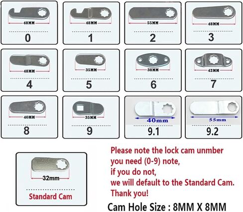 Square Cabinet Cam Lock 2 Computer Keys for Mail Box School Locker Office Drawer Hardware MS549 I 1Pcs(MMS549-1) in Saudi Arabia