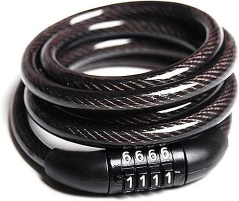 Bike Motorcycle Chian Lock 4 Digital Code Cable Lock for Cycling Bicycle Length 120cm 1Pcs in Saudi Arabia