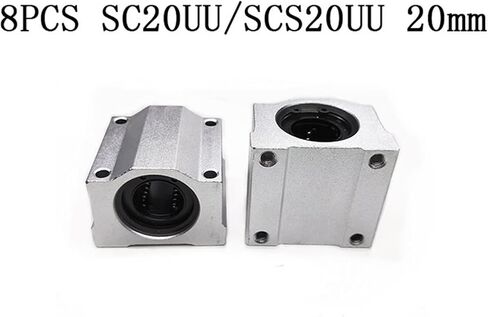 SCS20UU Linear Shaft Bearing 8Pcs Linear Motion Ball Bearing Slider Carriage for 3D Printer Parts in Saudi Arabia