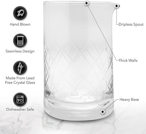 Cocktail Set - Stainless Steel, Essential Cocktail Set Includes Jigger, Hawthorne Strainer, Shaking Tins, Mixing Glass, Barspoon (Set of 6) in Saudi Arabia