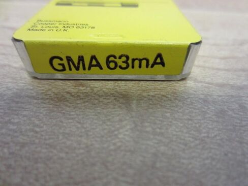 Bussmann GMA-63MA 63 Mamp Glass Fast Acting Cartridge Fuse 250 V Ul Listed, 5 Pack in Saudi Arabia