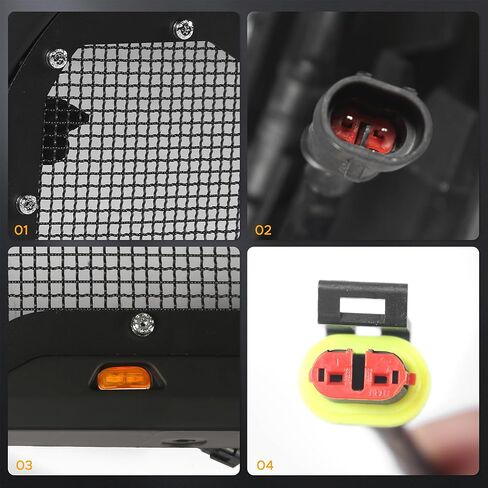 Grille Grille Grille Front For for F150 2004 2005 2006 2007 2008 ، شواية المصد الأمامية مع مصابيح العنبر ، أسود غير لامع مع شبكة فولاذية ، نمط برشوم الكروم in Kuwait