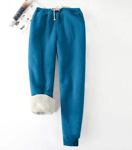 SHOPESSA Fleece Lined Leggings Women Soft Stretchy Sweatpants High Waist Lounge Pants with Pockets Thermal Warm Winter Tights in Kuwait