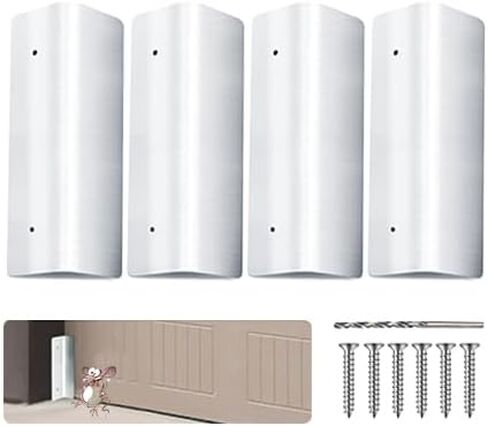 2 Pcs Garage Door Mouse Guard - Garage Door Seal Guards Rustproof Side Seal - ONE-TIME Install Blocks Rats/Snakes/Leaves/Moisture - Heavy Duty for Residential & Commercial Use in Saudi Arabia
