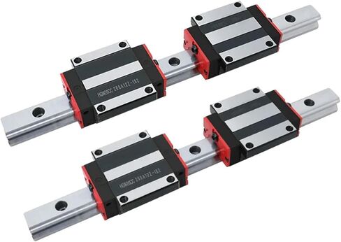 HGR20 HGR15 HGR25 Square Linear Guide Rail 2PC+4PCS HGH20CA/HGW20CC HGH15CA FLANG SLIDE BLOCK (2RAIL 4HGH20CA ، 1200MM) in Kuwait