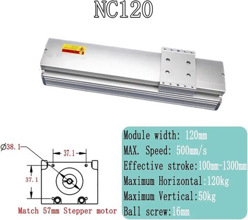 وحدة الجدول الخطي المسمار ثلاثي المحاور 120 مم واسعة مستقرة بالكامل دقة غبار دقة Workbench SFU1605/1610 (57 شريحة محرك ، SFU1610-800MM) in Kuwait