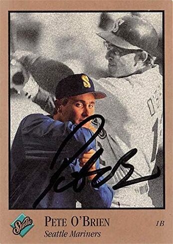 بطاقة البيسبول التي تم توقيعها Pete O'Brien (سياتل مارينرز ، 67) 1992 ليف ستوديو #238 - بطاقات البيسبول الموقعة MLB in Saudi Arabia
