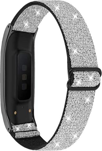 Nigaee Genuine Leather Bands & Elastic Nylon Bands Compatible with Samsung Galaxy Fit2, Soft Sport Breathable Straps for Women Men,Replacement Wristband Accessories for Samsung Galaxy Fit2 in Saudi Arabia