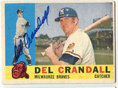 Del Crandall Autographed 1960 Topps Card - Baseball Slabbed Autographed Cards in Saudi Arabia