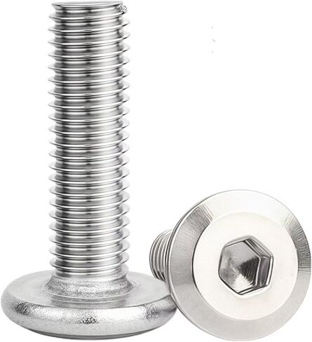 10pcs M6 x 40mm Crotters Untersunk Cap Cap Allen Bolts Kit ، نغمة فضية 304 مسامير من الفولاذ المقاوم للصدأ الأثاث رفوف رف in Kuwait