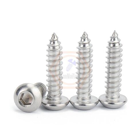 200pcs M2 × 10mm 304 الزر الفولاذ المقاوم للصدأ غطاء رأس قبعة قبعة التنصت الذاتي ، مسامير خشبية in Kuwait