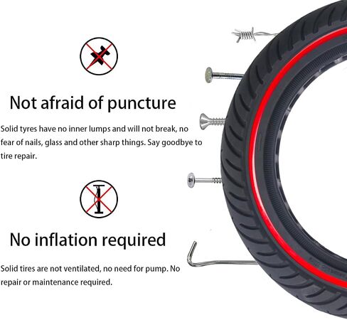 50/75-6.1 Scooter Tire, 2pcs 8 1/2 x2 Solid Tires, Replacement Wheel Compatible with All 8.5inch Scooter Tires in Kuwait