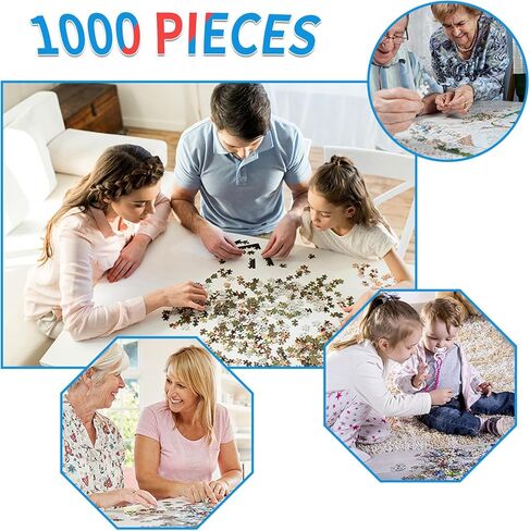 Food Feast Jigsaw Buzzles ، ألغاز للبالغين 1000 قطعة ، لعبة Lumière's Banquet Phovzles الصعبة ، ألغاز الديكور المنزلي ، لا يتشابك بشكل مثالي الغبار in Kuwait