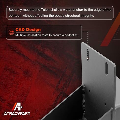 Pontoon Edge Mount Kit Compatible with Talon Shallow Water Anchors, Heavy Duty Steel Mount with Under Deck Support Plate, Replaces 1810225 in Saudi Arabia