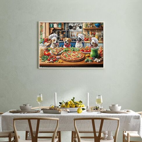 Food Feast Jigsaw Buzzles ، ألغاز للبالغين 1000 قطعة ، لعبة Lumière's Banquet Phovzles الصعبة ، ألغاز الديكور المنزلي ، لا يتشابك بشكل مثالي الغبار in Kuwait