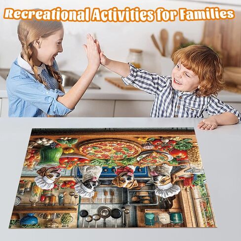 Food Feast Jigsaw Buzzles ، ألغاز للبالغين 1000 قطعة ، لعبة Lumière's Banquet Phovzles الصعبة ، ألغاز الديكور المنزلي ، لا يتشابك بشكل مثالي الغبار in Kuwait