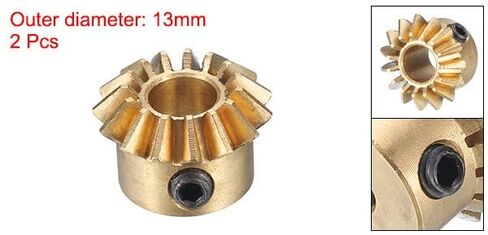 #US 2pcs Bevel Gear Tapered Bevel Pinion Gear 0.8 Module (15T 5mm Hole) in Kuwait