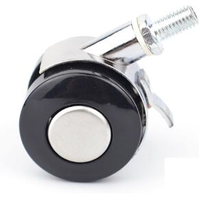 Quiet Caster 1.5-inch Wheel Screws Rod M8x15mm with Brake Zinc Alloy Display Stand 4Pcs in Saudi Arabia