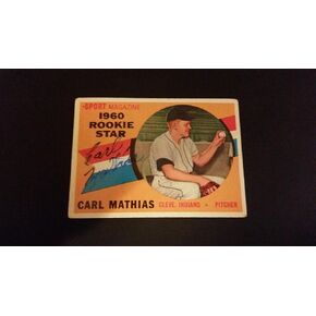 Carl Mathias Indians 1960 Topps #139 Senators Authentic توقيع توقيع FB15 - بطاقات البيسبول الموقعة in Saudi Arabia