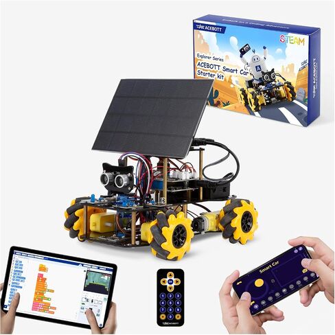 Robotics Kit for Kids Ages 8–12, ACEBOTT Smart Robot Car Kit with 3MP Camera, STEM Toys for Boys Compatible with Arduino & Scratch, App & Remote Control, STEM Gift for Boys, Girls and Adults in Kuwait