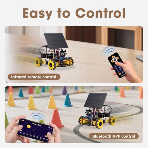 Robotics Kit for Kids Ages 8–12, ACEBOTT Smart Robot Car Kit with 3MP Camera, STEM Toys for Boys Compatible with Arduino & Scratch, App & Remote Control, STEM Gift for Boys, Girls and Adults in Kuwait