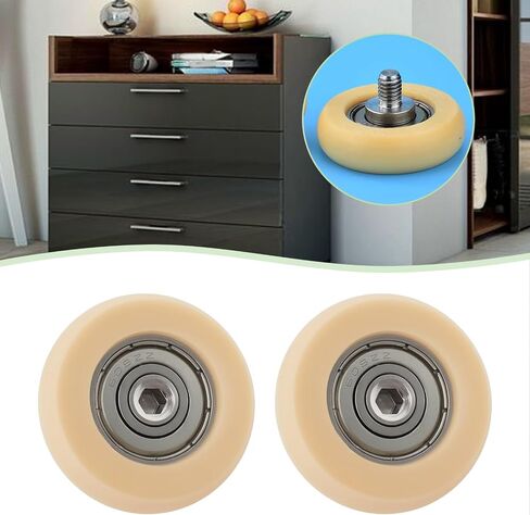 2pcs Rowing Machine Seat Wheel Nylon Roller Wheel With Bearing 8x36x10mm POM Drawer Slide Roller Track Wheel with M8 Thread in Saudi Arabia