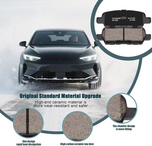 HYFTJYZ Front Ceramic Disc Brake Pads HZ-1375 For Volkswagen Passat Tiguan Audi Q3 Quattro Limited in Kuwait