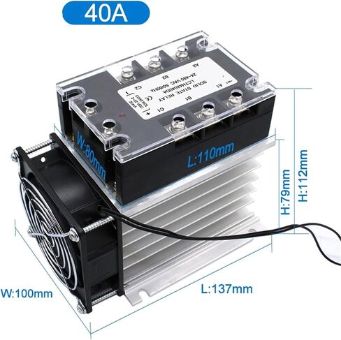 ترحيل الحالة الصلبة ثلاث مراحل SSR صفر الصليب المتقاطع 3 مراحل التحكم 3-32VDC مع الرادياتير 380V10A 25A 40A 60A 80A 100A 1PCS (AC-AC ، 10A) in Saudi Arabia