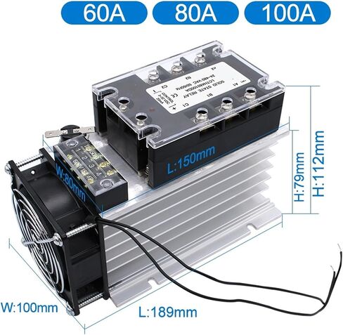 ترحيل الحالة الصلبة ثلاث مراحل SSR صفر الصليب المتقاطع 3 مراحل التحكم 3-32VDC مع الرادياتير 380V10A 25A 40A 60A 80A 100A 1PCS (AC-AC ، 10A) in Saudi Arabia