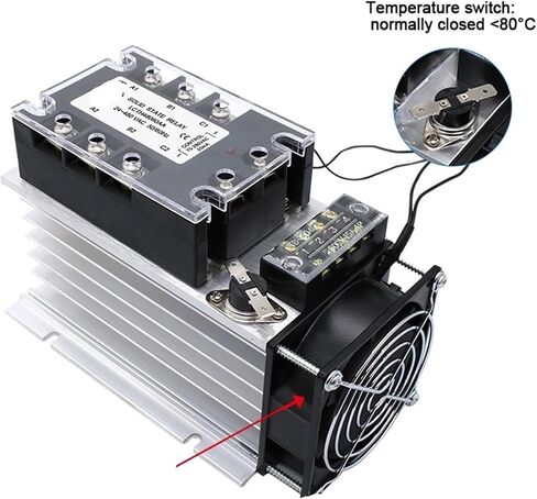 ترحيل الحالة الصلبة ثلاث مراحل SSR صفر الصليب المتقاطع 3 مراحل التحكم 3-32VDC مع الرادياتير 380V10A 25A 40A 60A 80A 100A 1PCS (AC-AC ، 10A) in Saudi Arabia