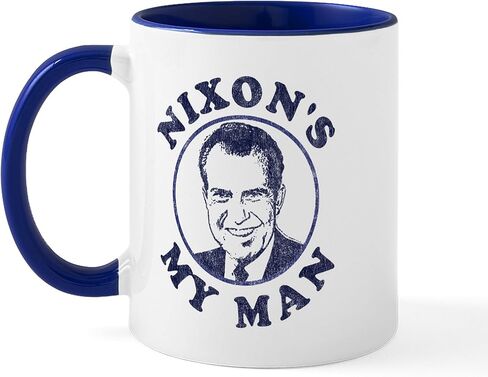 Cafepress Nixon's My Man T Shirt Mug 11 أوقية (325 مل) قدح القهوة السيراميك in Kuwait