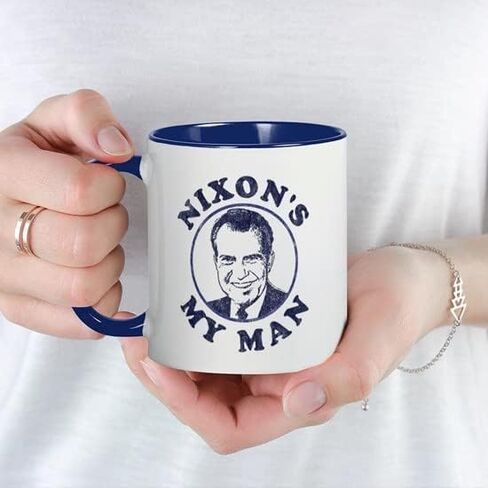 Cafepress Nixon's My Man T Shirt Mug 11 أوقية (325 مل) قدح القهوة السيراميك in Kuwait