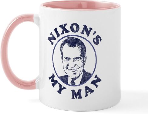 Cafepress Nixon's My Man T Shirt Mug 11 أوقية (325 مل) قدح القهوة السيراميك in Kuwait