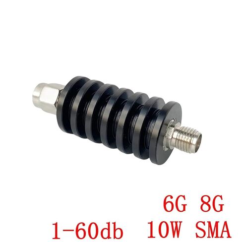 1PCS 10W SMA Type Type Lytenuator DC-6GHz/8GHz 1-60DB SMA RF COAXIAL POWER MALE إلى جاك أنثى 50OHM (60 ديسيبل ، 8 جيجا هرتز) in Kuwait