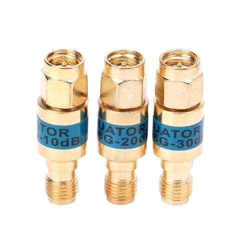 1PCS 2W DC-6GHz ، SMA Male to SMA Female Coansial RF Entenuator 1-30dB SMA موصلات ثابتة مطلي بالذهب (30 ديسيبل) in Kuwait