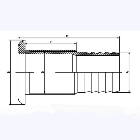 White Water 6657N-SCP Nylon Thru Hull Scupper, 2" Hose, 2-3/16" Cutout in Kuwait