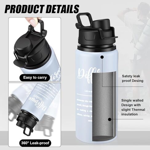 Shellwei 10 Pcs Thank You Appreciation Gifts 20 oz Aluminum Water Bottles Bulk Lightweight Sports Water Bottles Inspirational Tumbler Mug with Snap Lids for Employee Team Travel Gym(Mixed Color) in Saudi Arabia