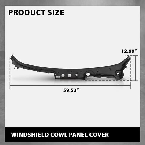 لوحة غطاء ممسحة نافذة الزجاج الأمامي الخارجية من جراند أورانج متوافقة مع Ford F150 2004-2008 شبكة تهوية خارجية ممسحة يمين ويسار مكونة من قطعتين 4L3Z-15022A69-AA 4L3Z-15022A68-BA in Kuwait