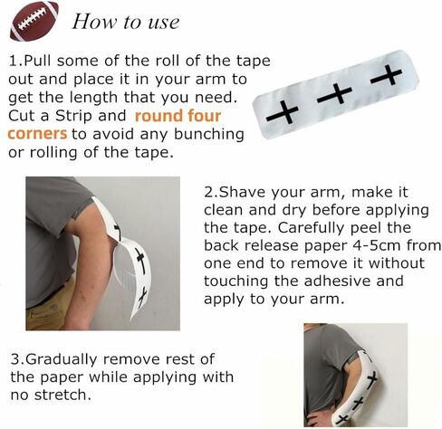 2 Rolls Faith Cross Turf Tape Football - Extra Wide Christian Athletic Turf Tape - Ultra Sticky & Latex Free, Protects from Turf Burn, Waterproof & Flexible (White & Black, 4 inch) in Saudi Arabia