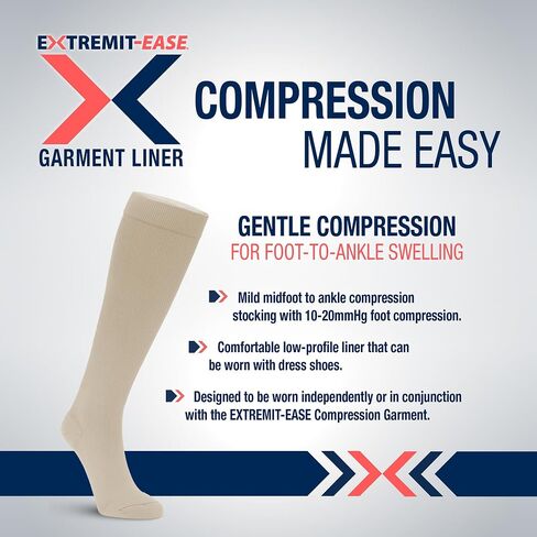 Garment Liner, Unisex, Light Foot-to-Ankle Compression, Tan & Grey, Small - XXLarge, 1 2 4 Undersocks/Pack in Saudi Arabia