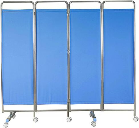 Hospital Folding Privacy Screen,Mobile Privacy Screens,Room Dividers Temporary Fence,Stainless Steel Frame,for Emergency Room Ward Hospital Beauty Salon(3 Panel) (3 Panel) in Saudi Arabia
