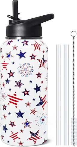 32oz Checkered Stainless Insulated Aater Water Bottle with Straw,Checkered Gym Hiking Sports Coffee Mug Cup Water Bottles,Checkered Gifts for Women,Checkered Decor Stuff Accessories in Saudi Arabia