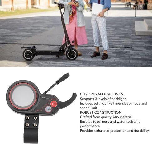 TF 100 Electric Scooter LCD Display Throttle with Thumb Control and Automatic Timer 6 Pin Panel for M4 Scooter in Saudi Arabia