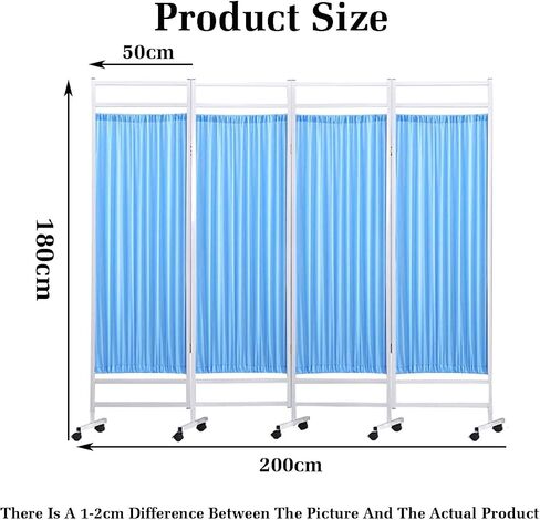 Hospital Privacy Screen,Folding Privacy Screen,Mobile Room Dividers,Privacy Separator Wall Temporary Fence,for Emergency Room Ward Hospital Beauty Salon(Pink,3 Panel) (Pink 3 Panel) in Saudi Arabia